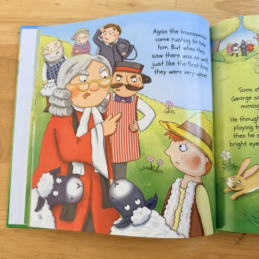 The Boy Who Cried Wolf Lets Learn Aesops Fables Hardcover Book Library Binding